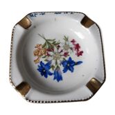 Swiss ashtray alpine flowers motifs
