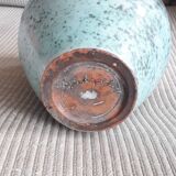 Vintage turquoise vase signed