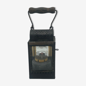 Ancienne lampe lanterne carbure sncf albert rutin paris chemin de fer