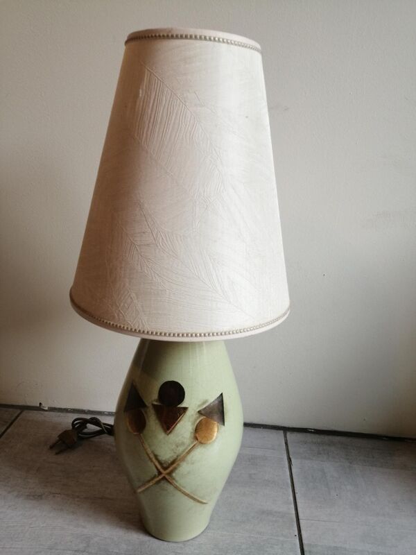 Lampe signée Louis Drimmer en faïence