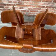Set of 4 DCW chairs in walnut, Charles & Ray Eames, Herman Miller, 1950s