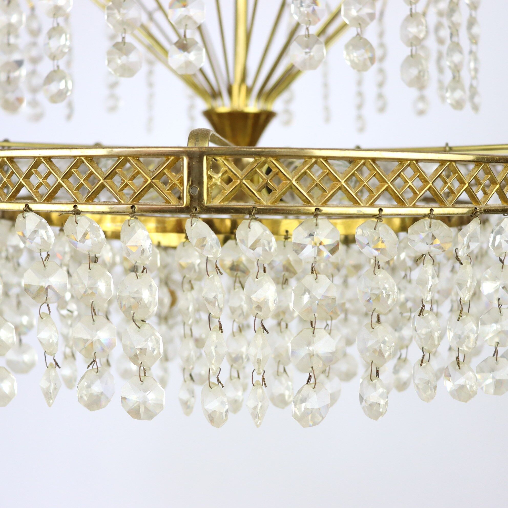 Lustre en cristal années 50