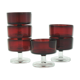 6 ruby red champagne glasses, Cavalier Luminarc France 70