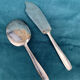 Poincon silver metal pie and cake shovel