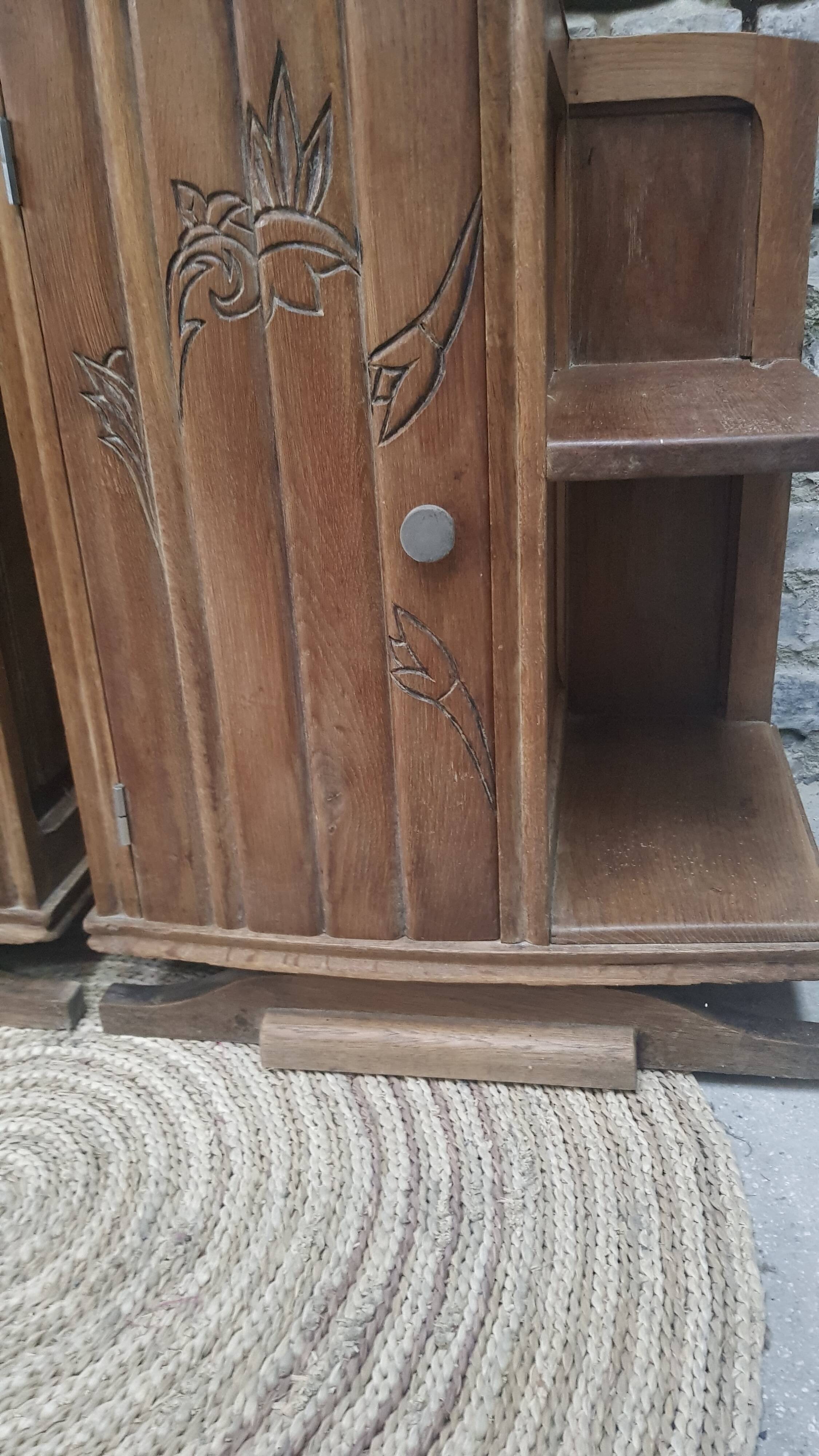 Pair of art deco bedside tables