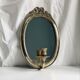 Grand porte-bougie mural vintage en miroir