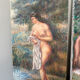 Triptych of Impressionist Nudes Oil on Canvas signed G. Cartie