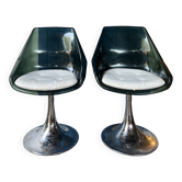Paire de chaises pieds tulipe