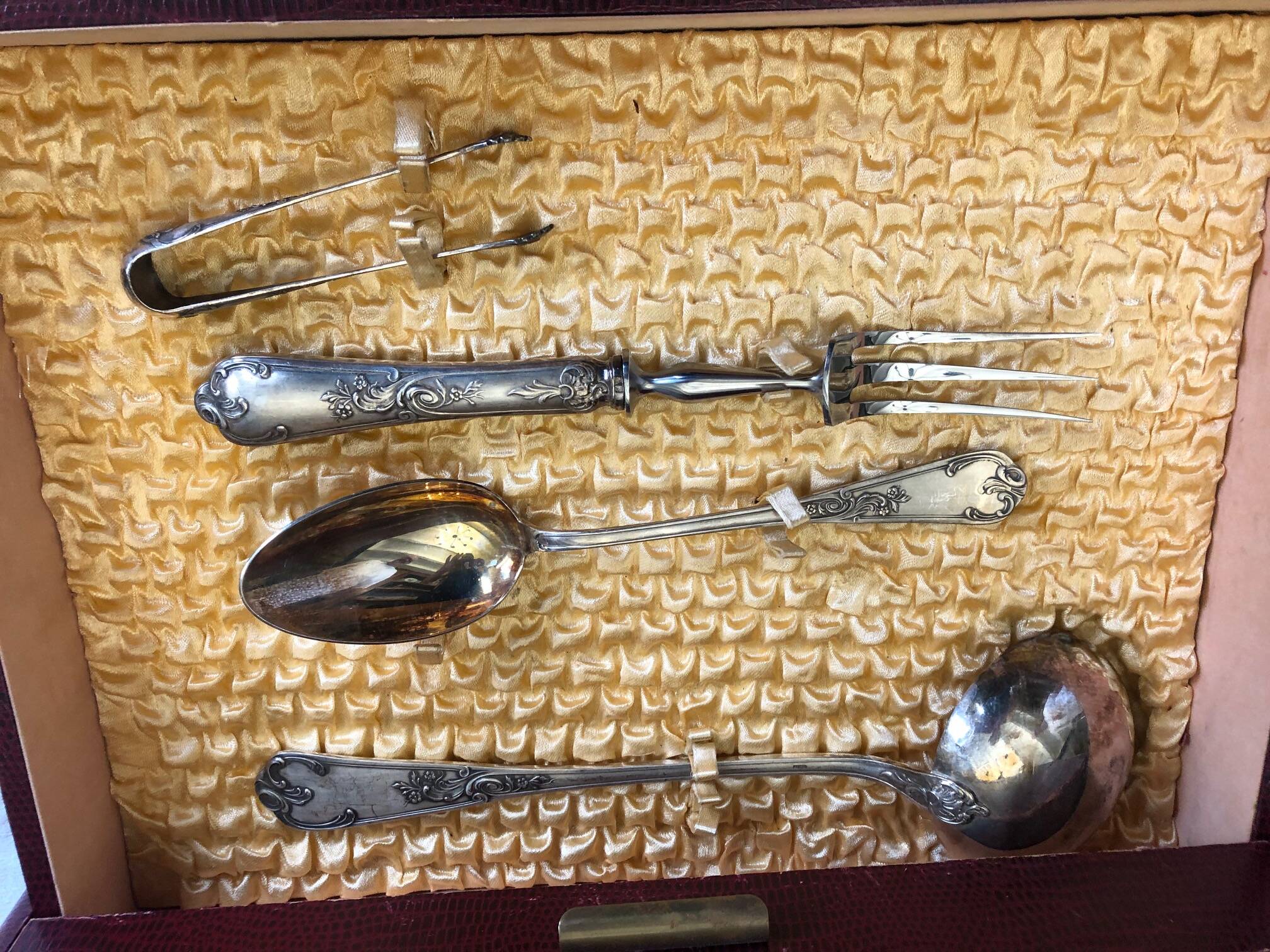 Silver plated cutlery set 89 pieces Roux Marquand