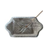 Crystal salad bowl for appetizers BOHEMIA, Czechoslovakia 1970s