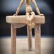 Heart tripod stool