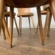 Series of 6 chairs bistro Baumann model Dove year 1950/1960