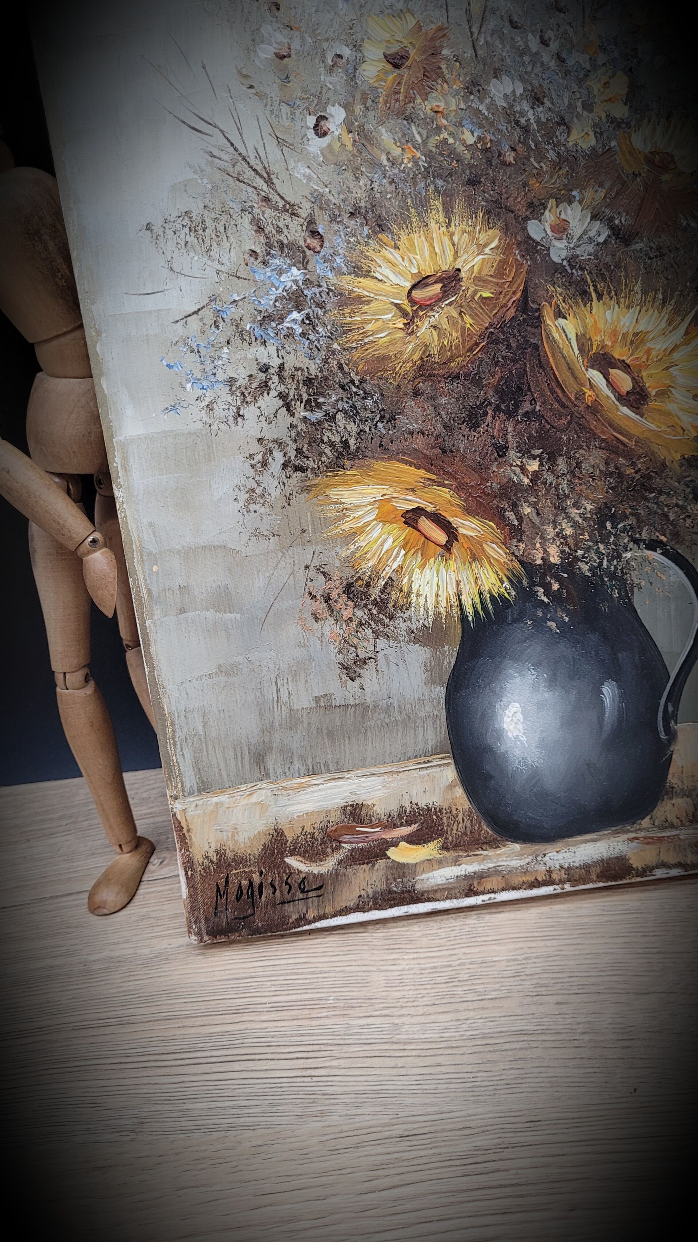 Painting on canvas Flowers Mogisse