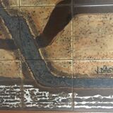 1960s vintage Vallauris ceramic coffee table