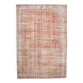 7x10 Floral Bordered Red & Beige Vintage Area Rug, 206x306Cm