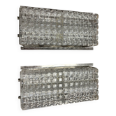 Wall lights metal and glass