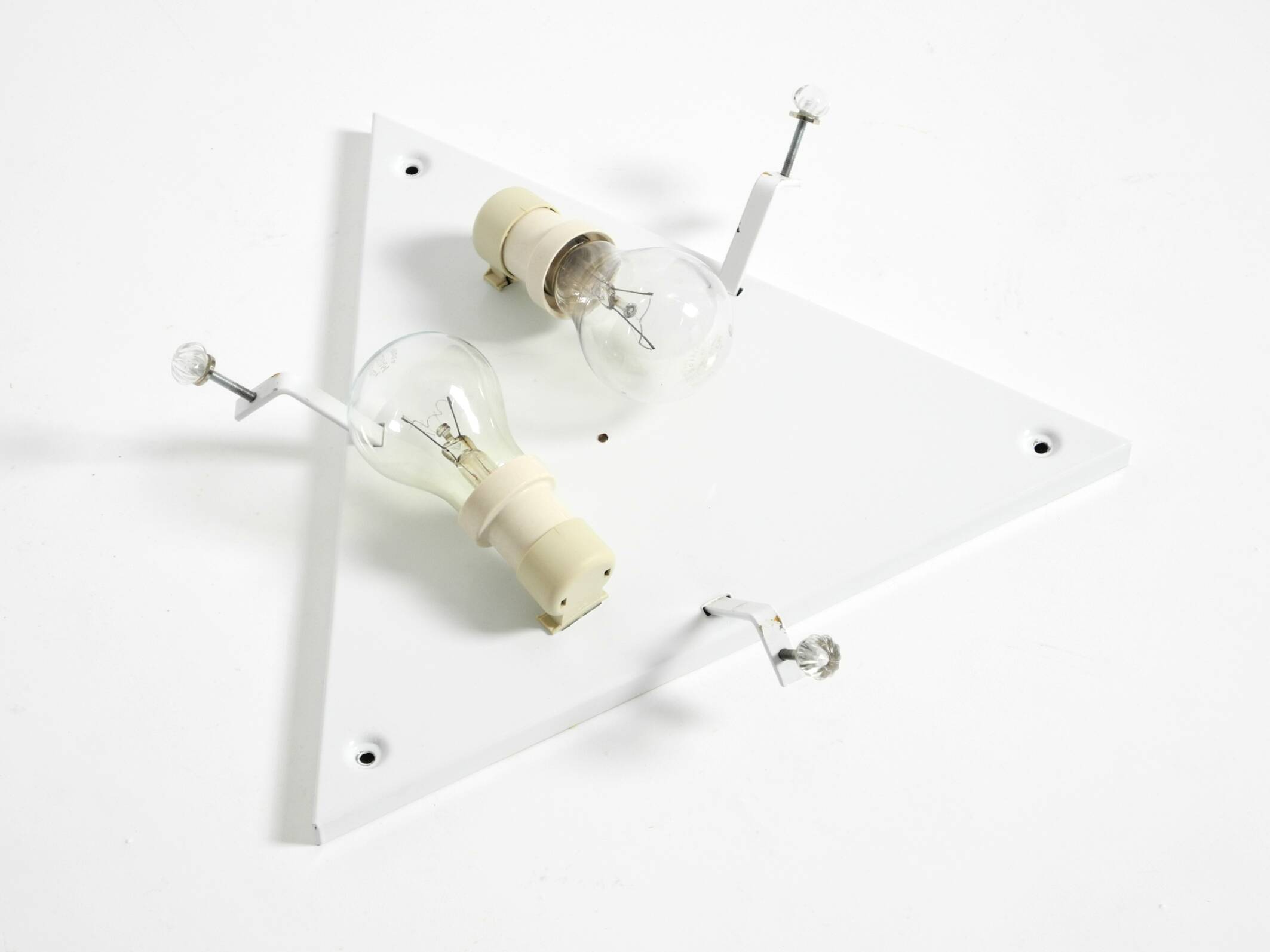 Post Modern Murano glass triangle ceiling lamp by Sylcom, Italy, 1985