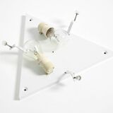 Post Modern Murano glass triangle ceiling lamp by Sylcom, Italy, 1985