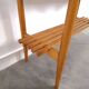 Vintage houten side table met mintgroen formica blad
