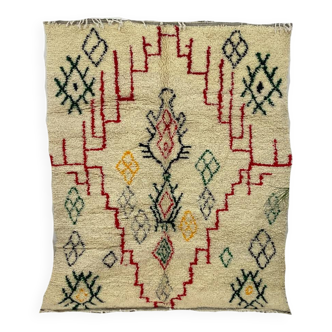 Handcrafted Moroccan Berber carpet 195 x 155 CM