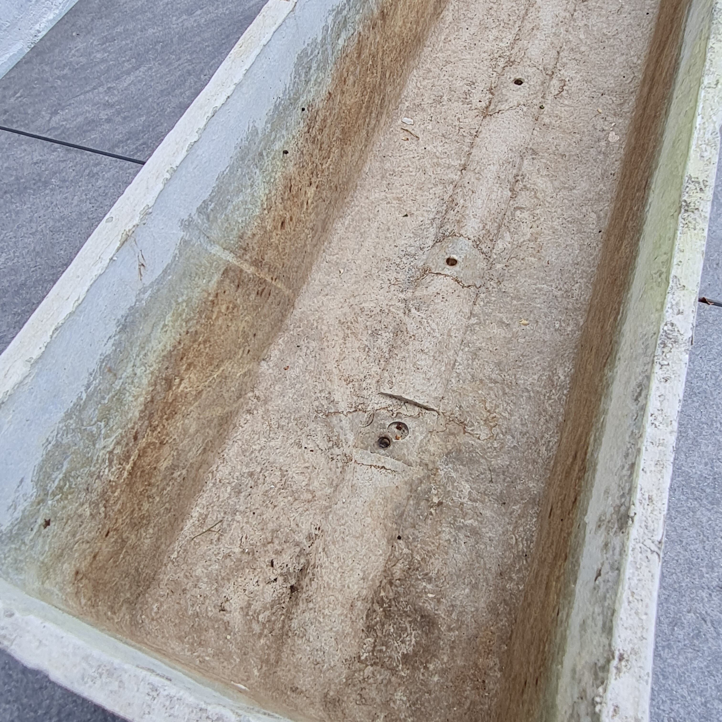 70s fiber cement planter attributed to the Élo France brand