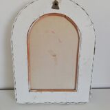 Vintage wicker mirror