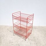 Dessert or small shelf with vintage wheels