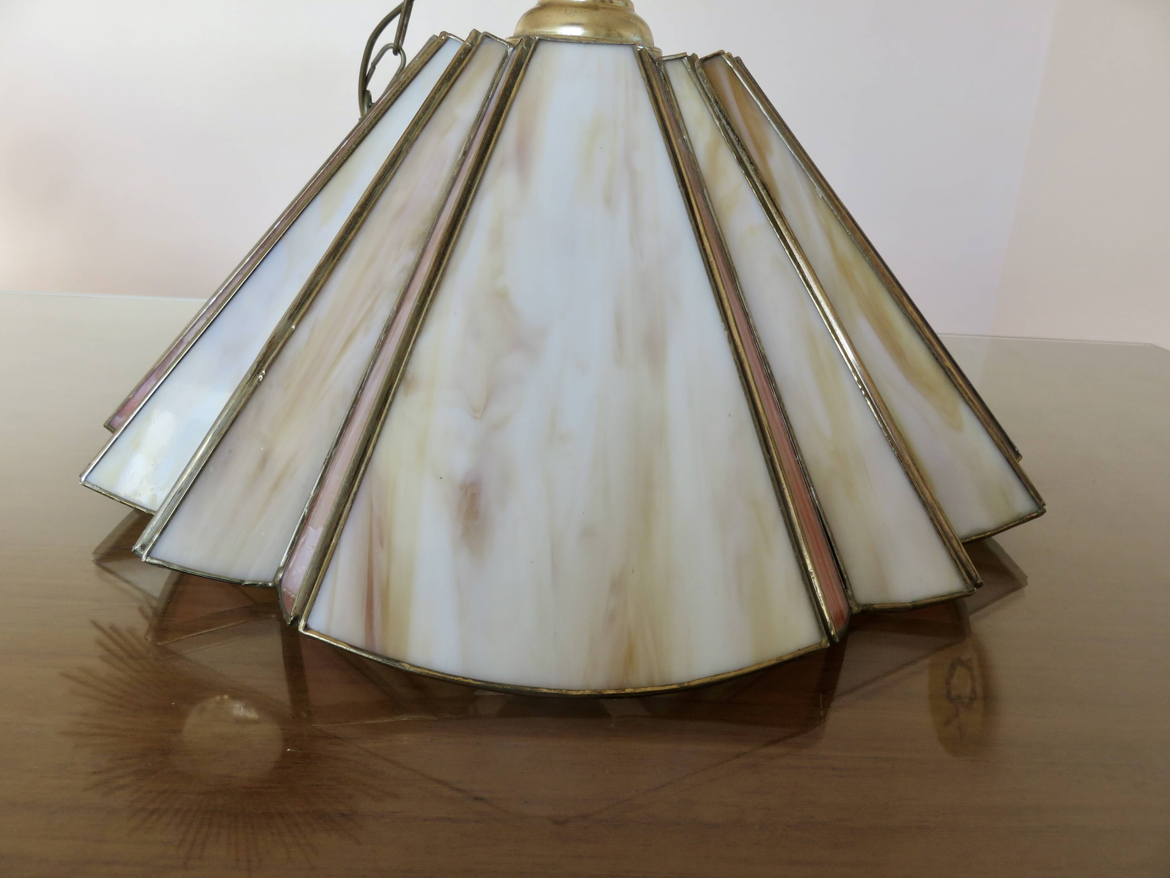 Suspension in glass paste and brass, 1970s