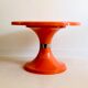 Orange round coffee table, Italy 60s