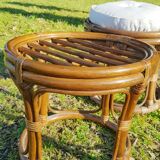 Set 2 rattan stools