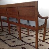 Early 20th-century solid oak bench