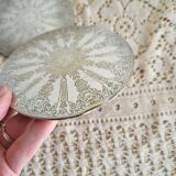 Set of 2 Silver-Plated Metal Coasters for Carafes or Bottles, Swedish