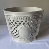 Cache pot réticulé en porcelaine italienne