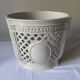Reticulated pot cover in Italian porcelain