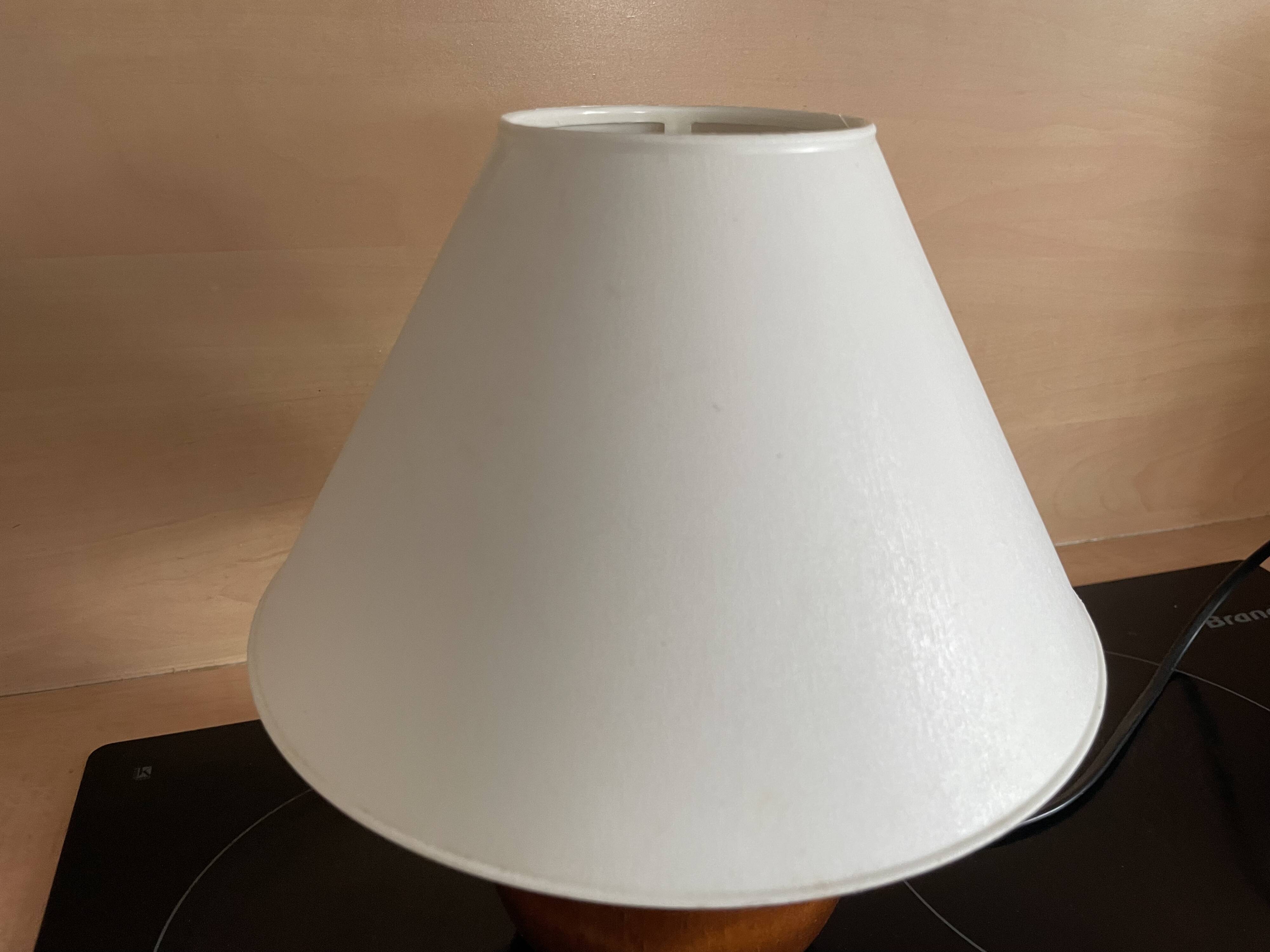 Lampe boule en bois