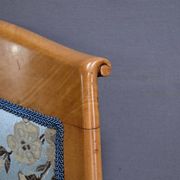 Gondola Chair in Cherry and Speckled Maple, Charles X Style – Mid-20th Century