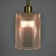Pendant Lamp, Pressed Glass and Brass, 1960s, Sweden