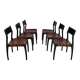 Piero Palange Werther Toffoloni Mod. Chaises de salle à manger 993 pour Montina 1960 Set de 6