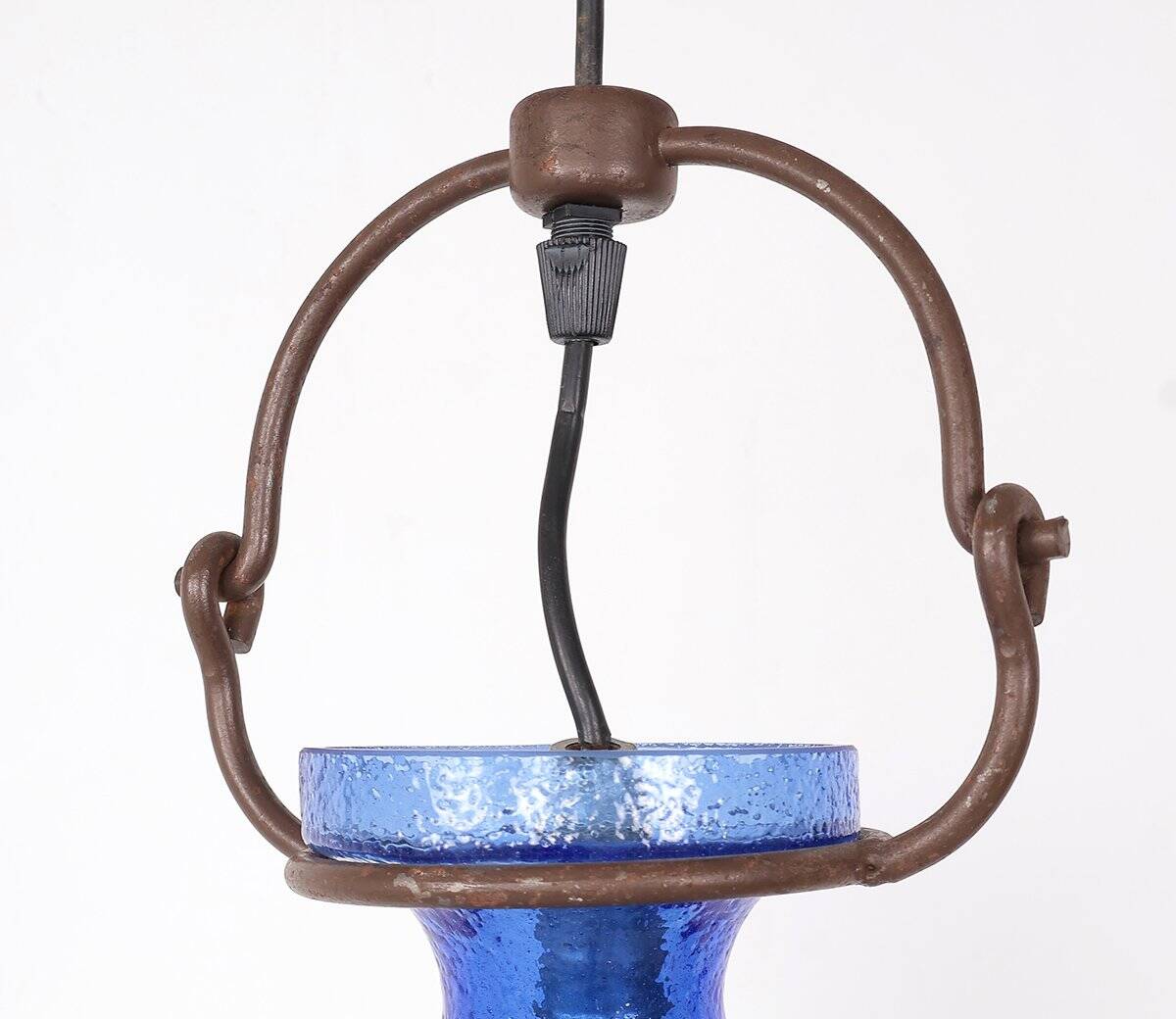 Stalactite blue glass pendant lamp by Nanny Still for Raak, 1960s