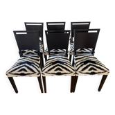 6 artelano vintage chairs - pierre frey fabric