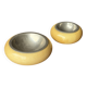 Set of two Aldo Tura bowls in goatskin and brass