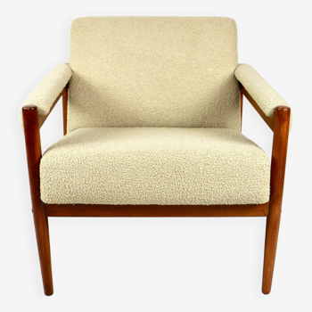 Fauteuil boucle loop vintage beige, 1970s