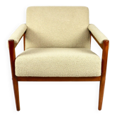 Fauteuil boucle loop vintage beige, 1970s