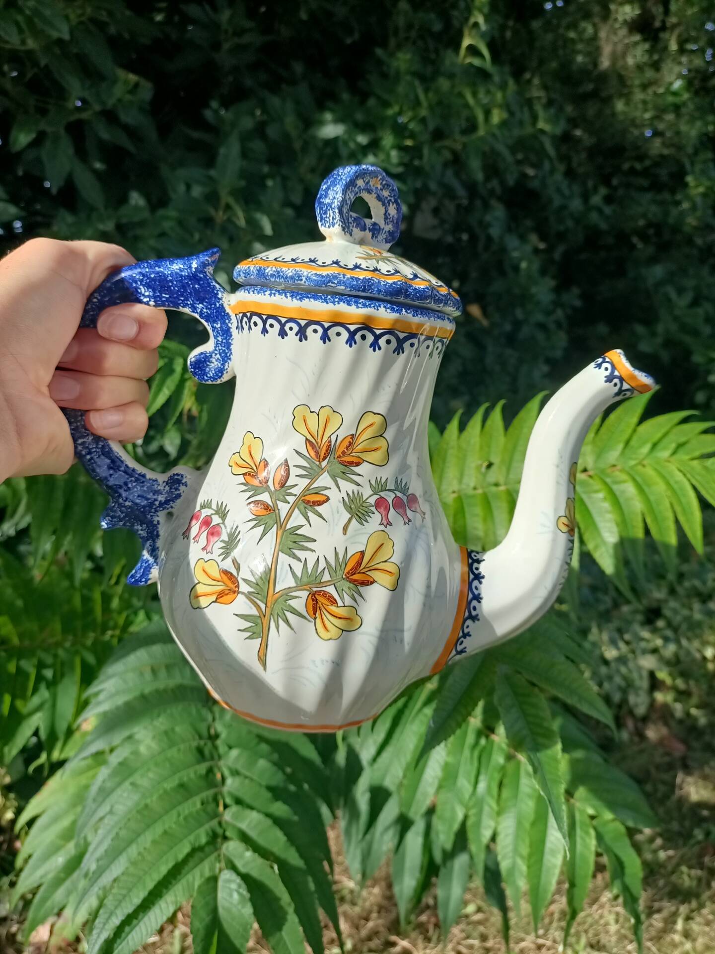 Henriot Quimper Teapot Sugar Bowl