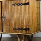Vintage woven rattan sideboard - 1960