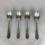 4 small silver metal spoons