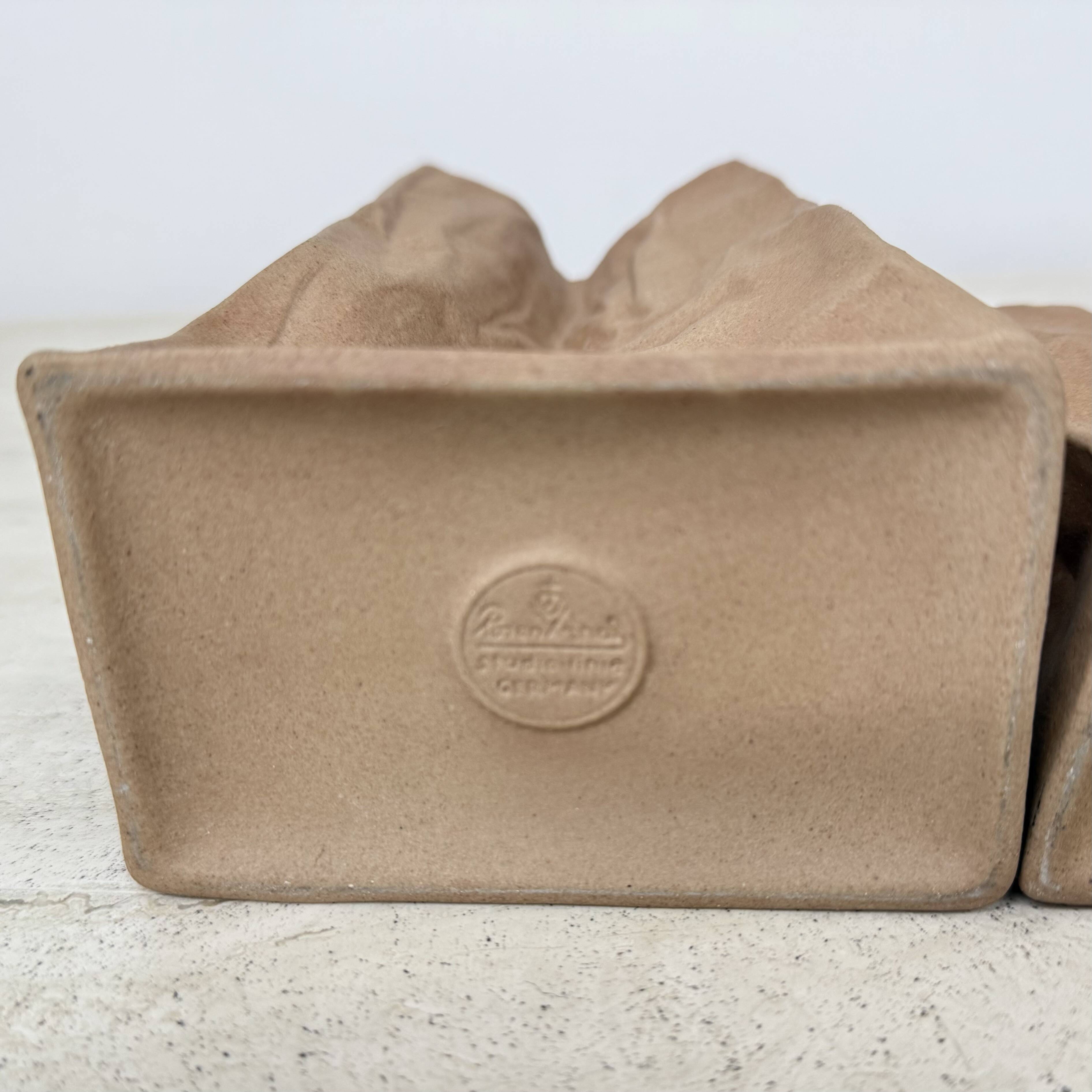 Set of 2 Rosenthal Paper bag vase by Tapio Wirkkala , 1970’s