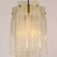 Pendant light with hand-blown glass pieces on a brass base made by Glashütte Limburg.