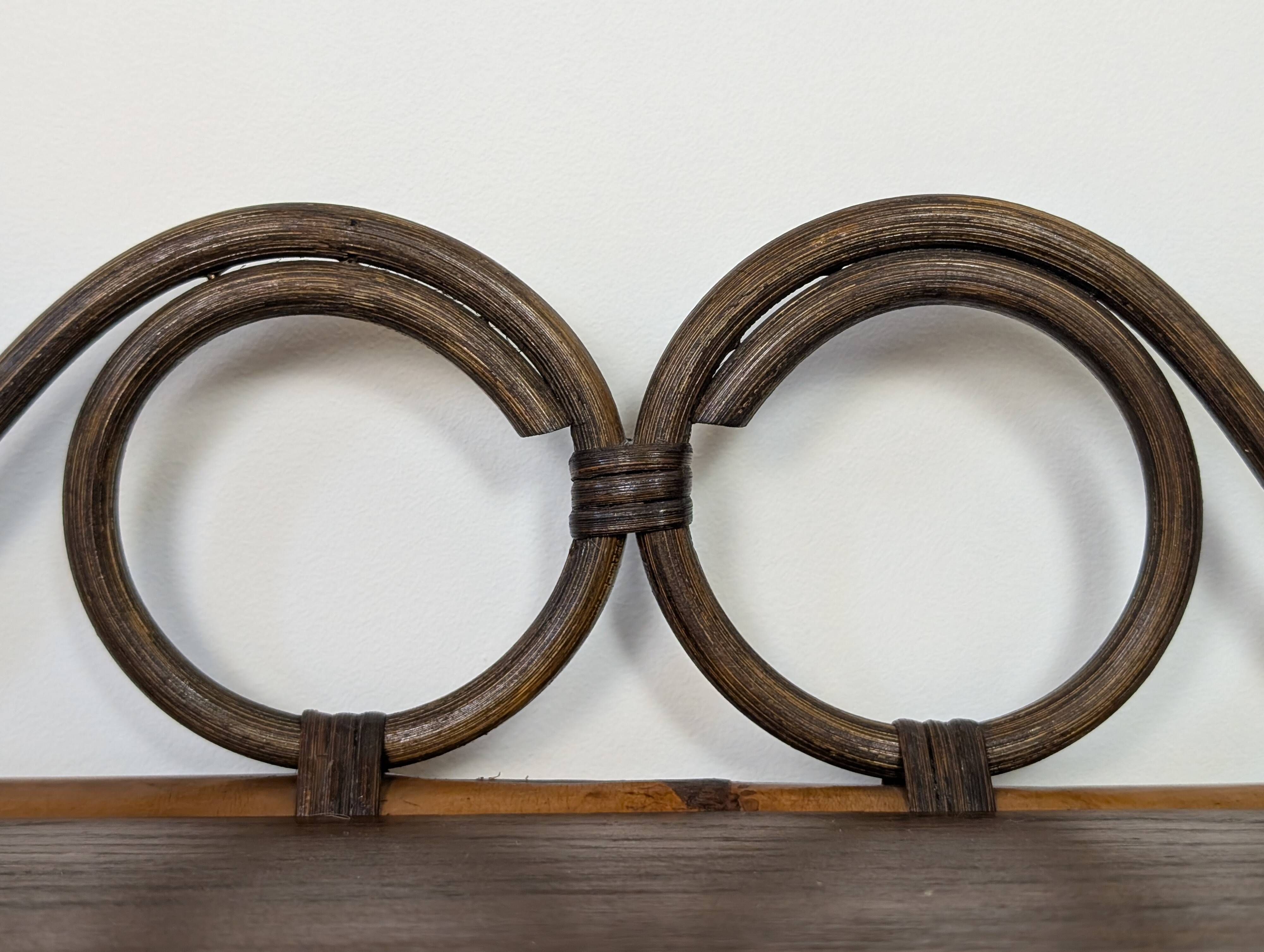 Pair of rattan bedside tables