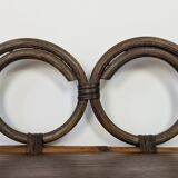 Pair of rattan bedside tables